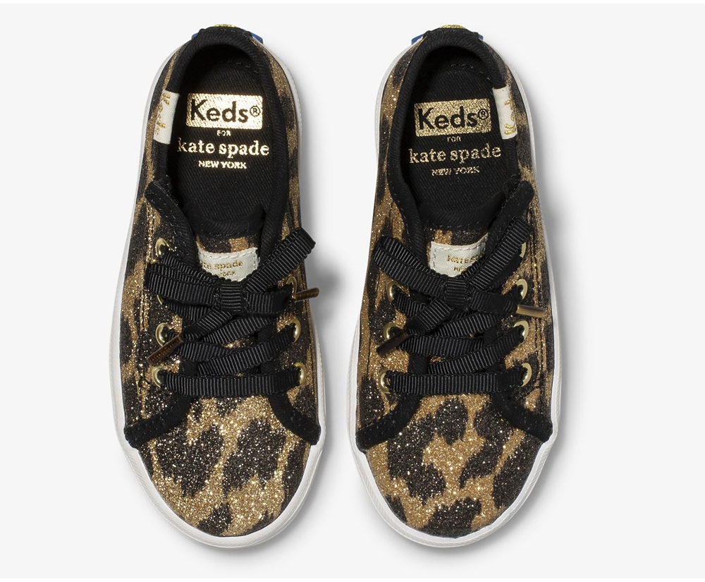 Keds Kids Sneakers Leopard - Kate Spade new york Kickstart Jr. Glitter Leopard - 790LUWAZS